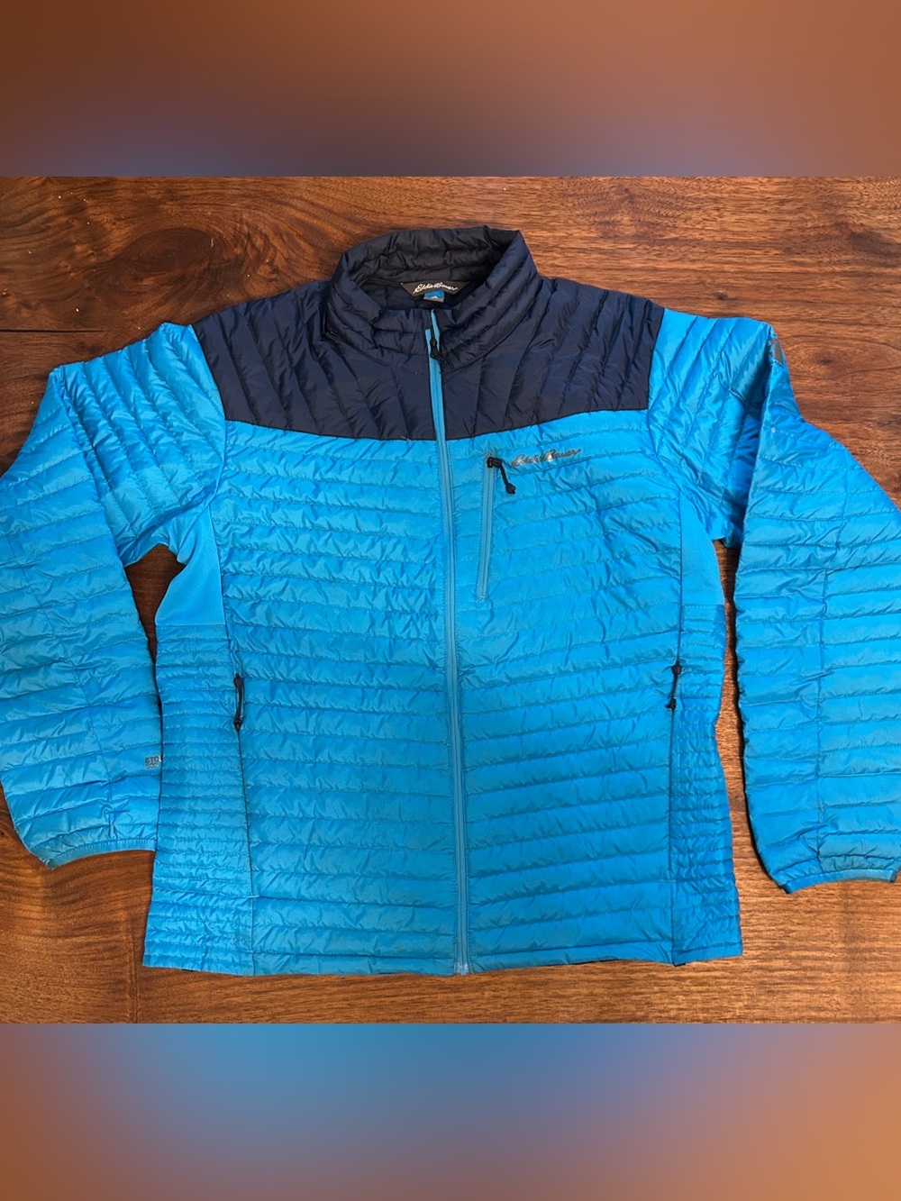 Eddie Bauer First Ascent StormDown 800 Mens L  Blue Puffer goose down Jacket